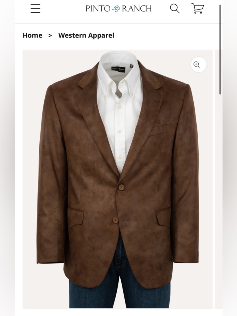 Pinto ranch coppley luggage brown sport coat